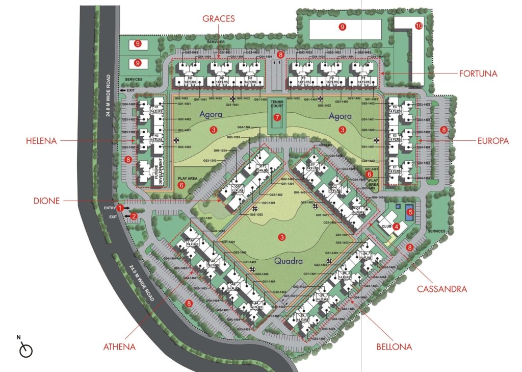 Unitech the residences sector 33 Site Plan